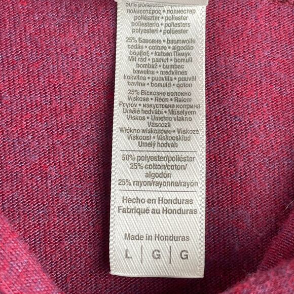 American Apparel Hoodie Mens L Burgundy Tri-Blend Lightweight Soft Long Sleeve - Picture 7 of 7